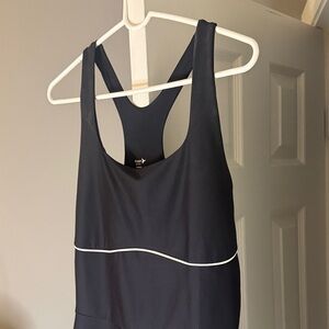 Old Navy Black Active Tank with White Logo